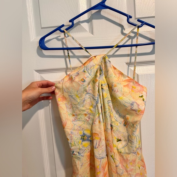 Wild Orchid Halter Neck Flared Dress La Fuori Anthropologie Floral Maxi NWT - Picture 13 of 16